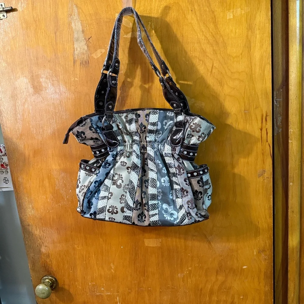 Elegant Black and Gray Women's Handbag